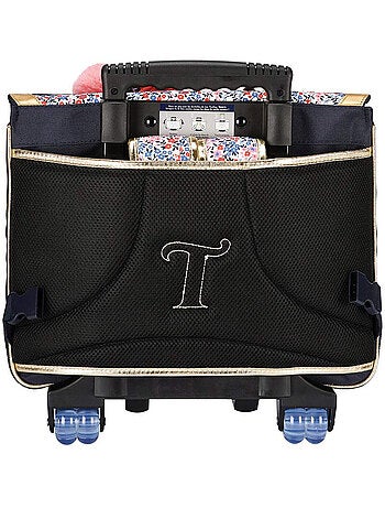 Mochila escolar rectangular trolley poliéster reciclado floral tann's antonia 38 cm