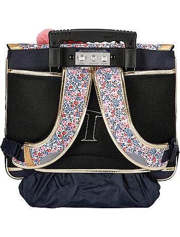 Mochila escolar rectangular trolley poliéster reciclado floral tann's antonia 38 cm