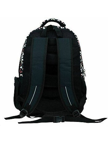 Mochila escolar rectangular unicornio back me up de tejido con purpurina