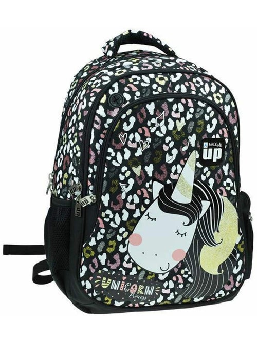 Mochila escolar rectangular unicornio back me up de tejido con purpurina - Kiabi Mochila escolar rectangular unicornio back me up de tejido con purpurina - Kiabi