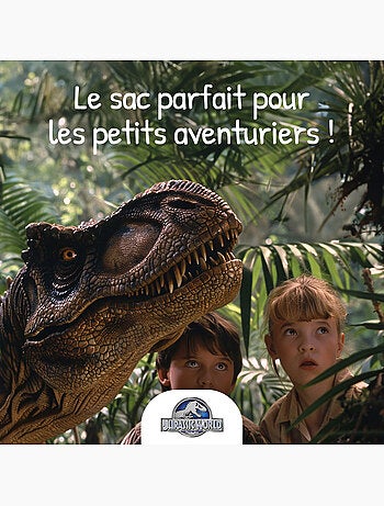 Mochila escolar reversible niño Jurassic World 38 cm verde 2 compartimentos