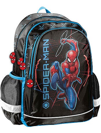 Mochila escolar spider-man con acabado sintético brillante paso