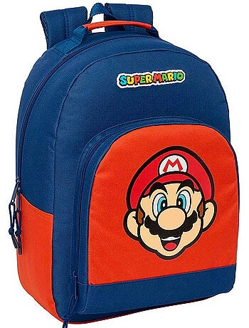 Mochila escolar super mario 42 cm poliéster 600d con cremallera