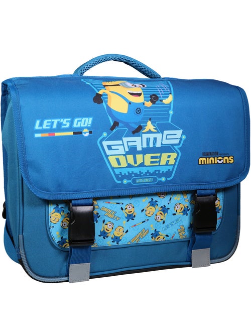 Mochila escolar tipo messenger minions game over 38 cm con solapa y 2 compartimentos - Kiabi Mochila escolar tipo messenger minions game over 38 cm con solapa y 2 compartimentos - Kiabi