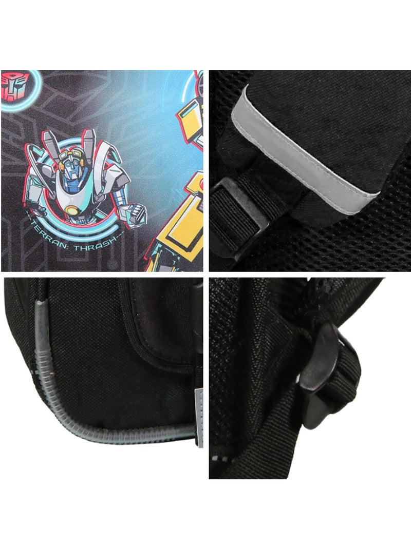 Mochila escolar transformers – earthspark 38 cm Negro - Kiabi