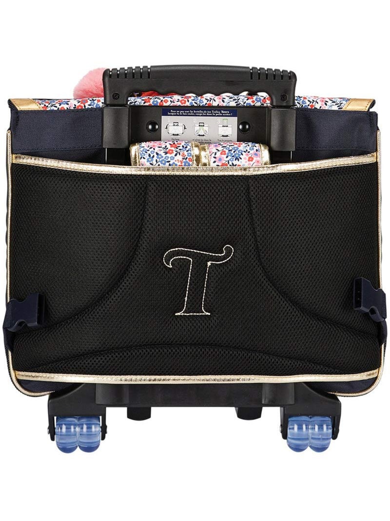 Mochila escolar trolley poliéster reciclado floral tann's antonia 38 cm Azul marino - Kiabi