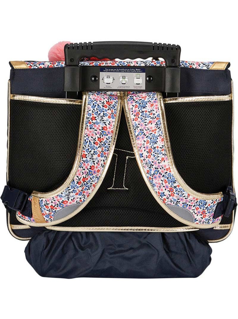 Mochila escolar trolley poliéster reciclado floral tann's antonia 38 cm Azul marino - Kiabi