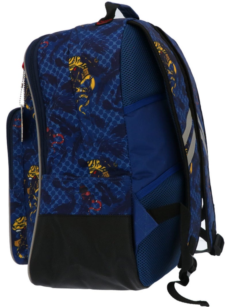 Mochila estampada de tigre camps united de tejido resistente 42 cm Azul marino - Kiabi