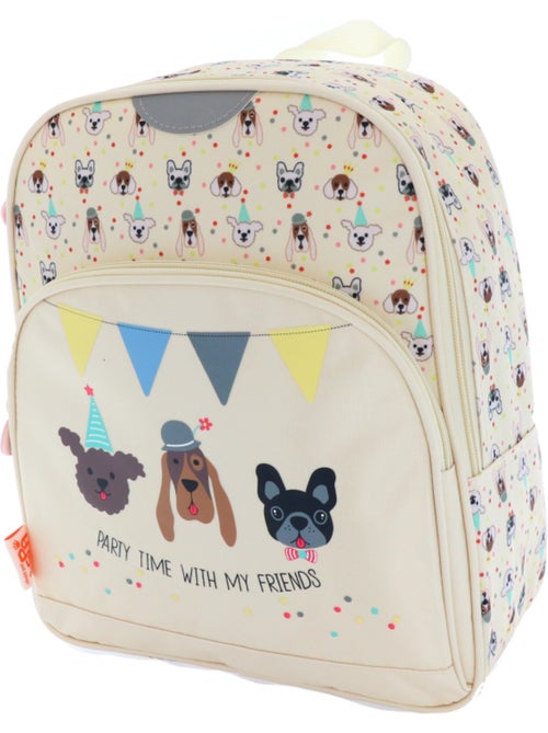 Mochila estampado cachorro en tejido sintético con ribete con purpurina kid'abord - Kiabi Mochila estampado cachorro en tejido sintético con ribete con purpurina kid'abord - Kiabi