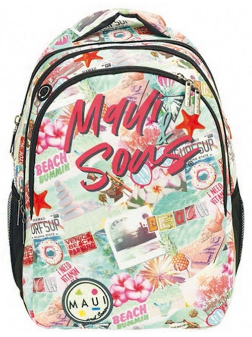 Mochila estampado playa 48 cm - 2 compartimentos con cremallera - maui & sons - Kiabi Mochila estampado playa 48 cm - 2 compartimentos con cremallera - maui & sons - Kiabi