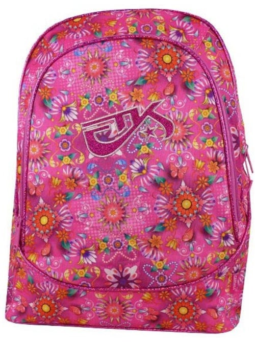 Mochila flexible motivo floral rosa 40 cm con cremallera - Kiabi