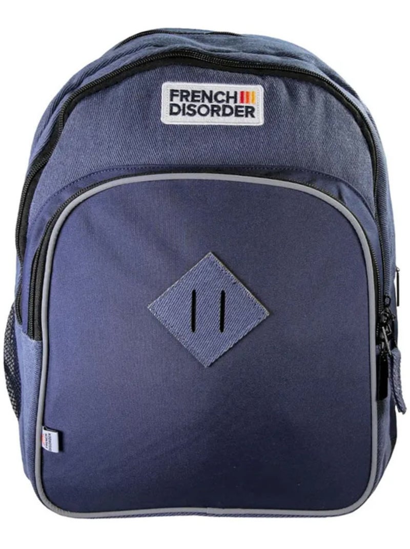 Mochila – french disorder 2 compartimentos – 42 cm – cmp Azul marino - Kiabi