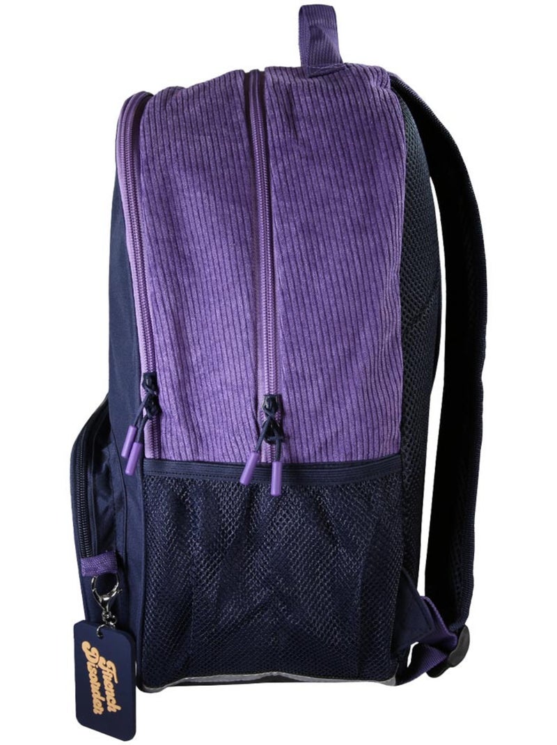 Mochila – french disorder 2 compartimentos – 42 cm – cmp Violeta - Kiabi