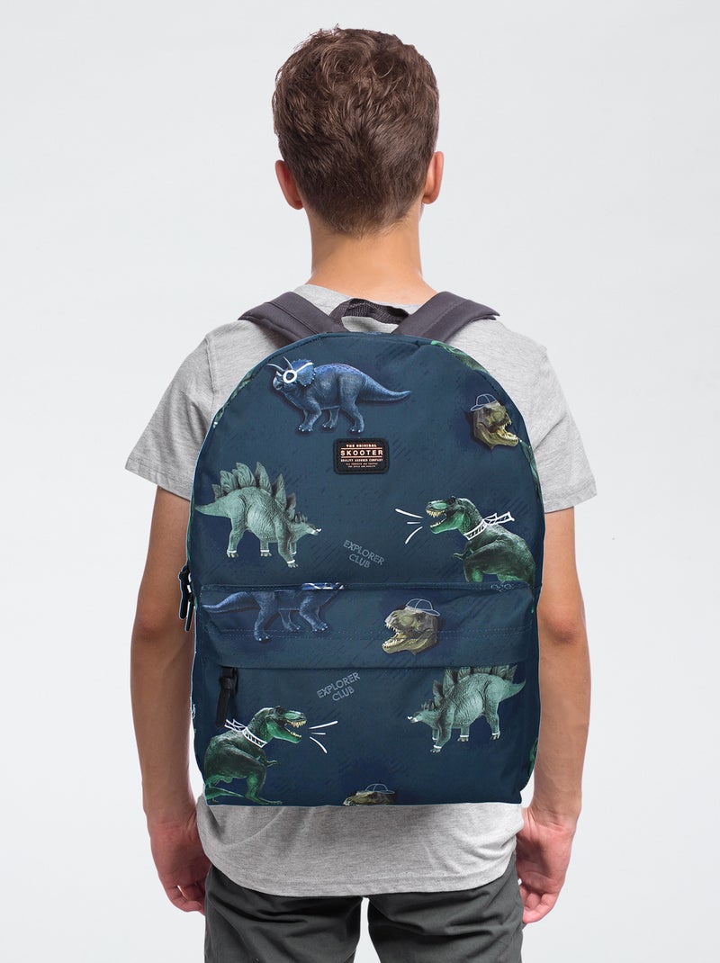 Mochila grande de dinosaurio azul - Kiabi