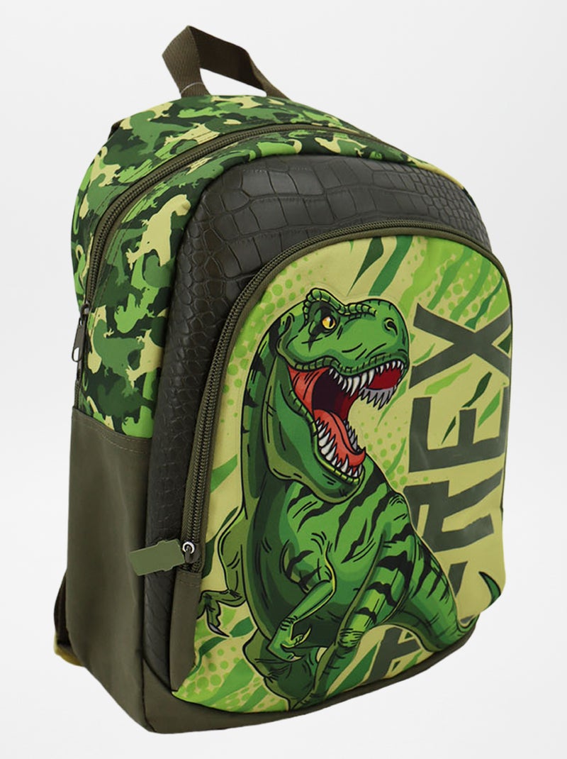 Mochila grande de dinosaurio VERDE - Kiabi