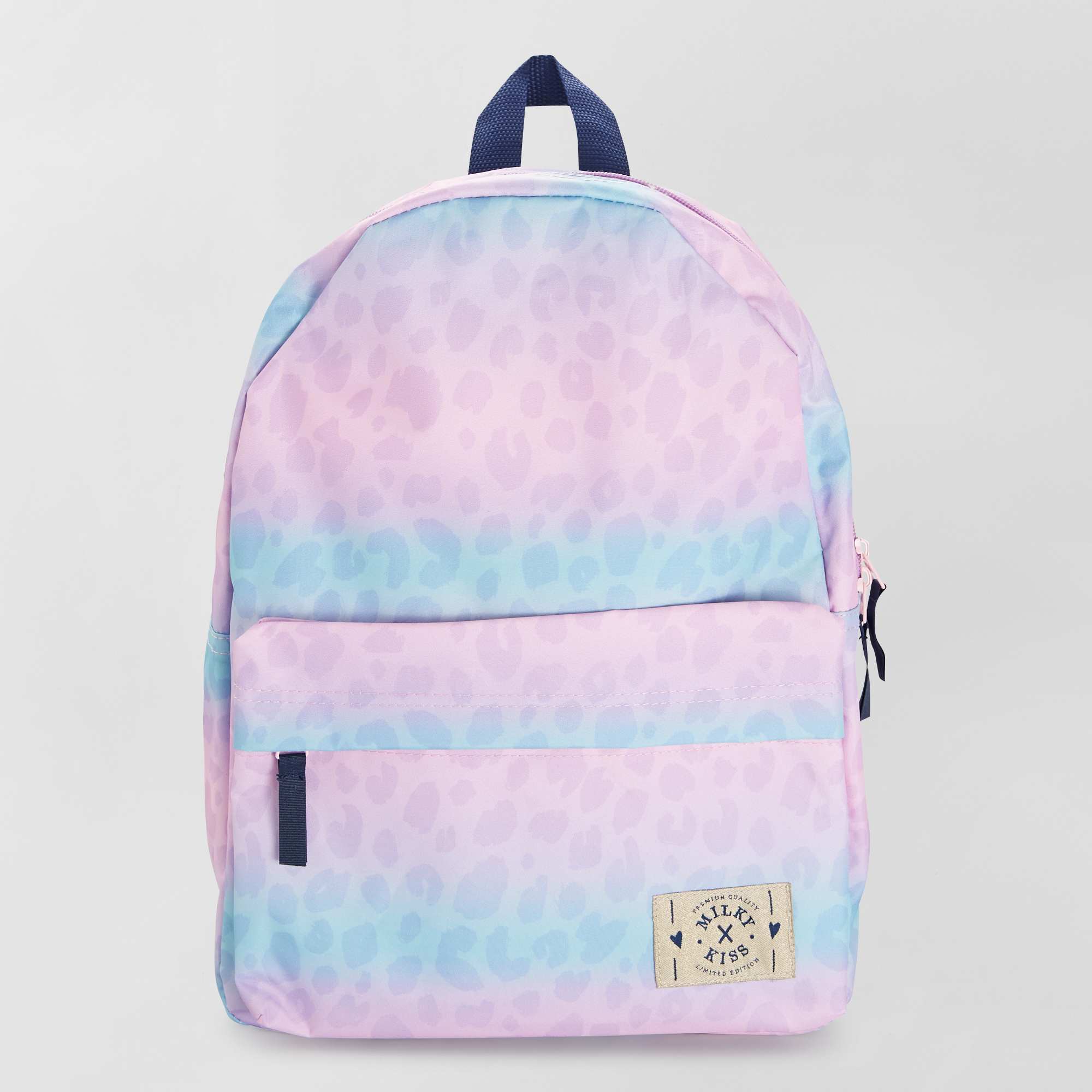 Mochila grande 'leopardo' Niña 10-18 años - rosa/azul - Kiabi - 15,00€