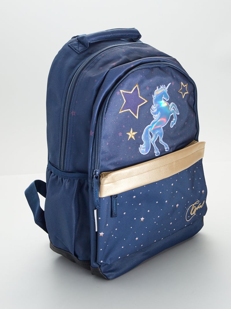 Mochila grande 'unicornio' azul - Kiabi