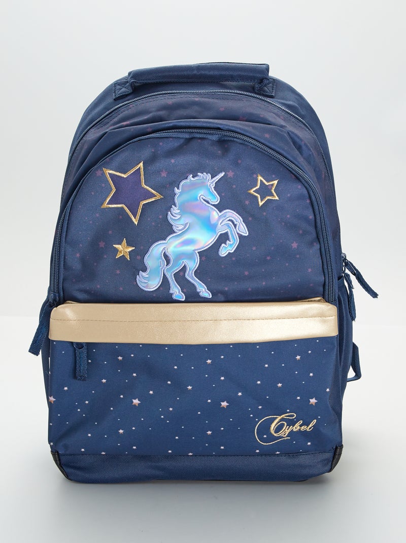 Mochila grande 'unicornio' azul - Kiabi