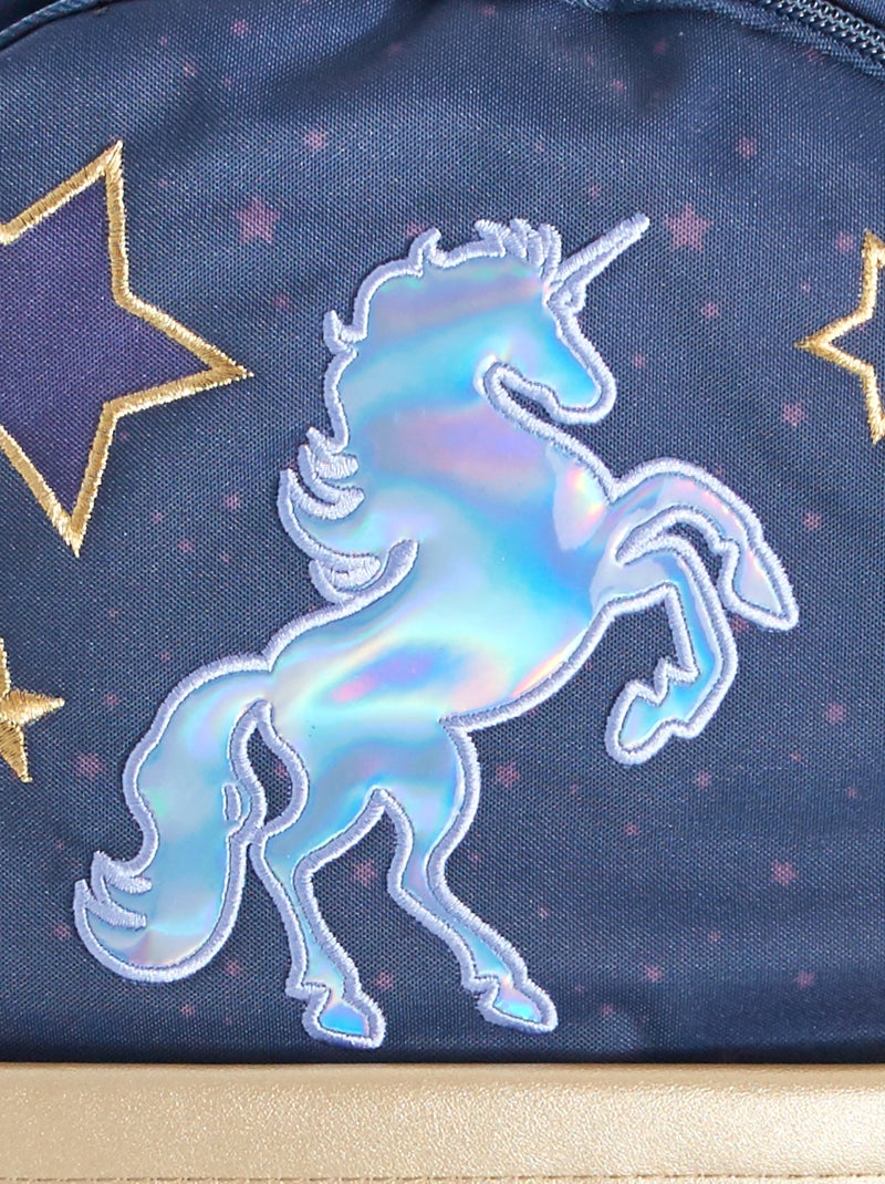 Mochila grande 'unicornio' azul - Kiabi