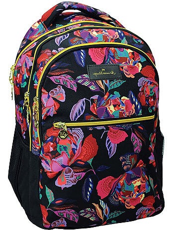 Mochila 'hallmark' floral 43 cm con 2 compartimentos de cremallera - hallmark