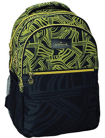 Mochila hallmark golden de tejido estampado 2 compartimentos