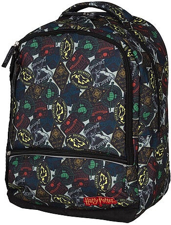 Mochila harry potter color block multicolor 42 cm 2 compartimentos con cremallera