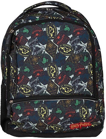 Mochila harry potter color block multicolor 42 cm 2 compartimentos con cremallera