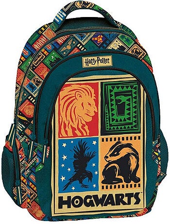 Mochila harry potter hogwarts 42 cm con 2 compartimentos con cremallera harry potter