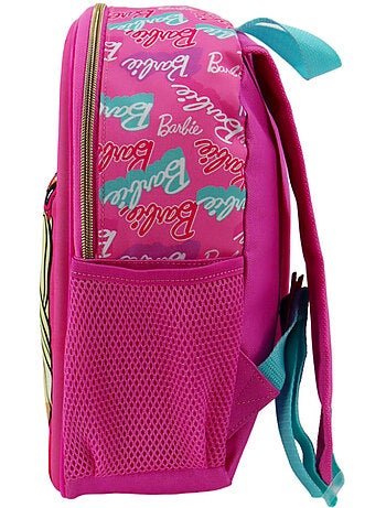 Mochila infantil 3d barbie con personajes y corazones 32 cm