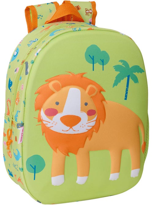 Mochila infantil 3d león y sabana cmp estampado en relieve 33 x 27 x 10 cm - Kiabi Mochila infantil 3d león y sabana cmp estampado en relieve 33 x 27 x 10 cm - Kiabi