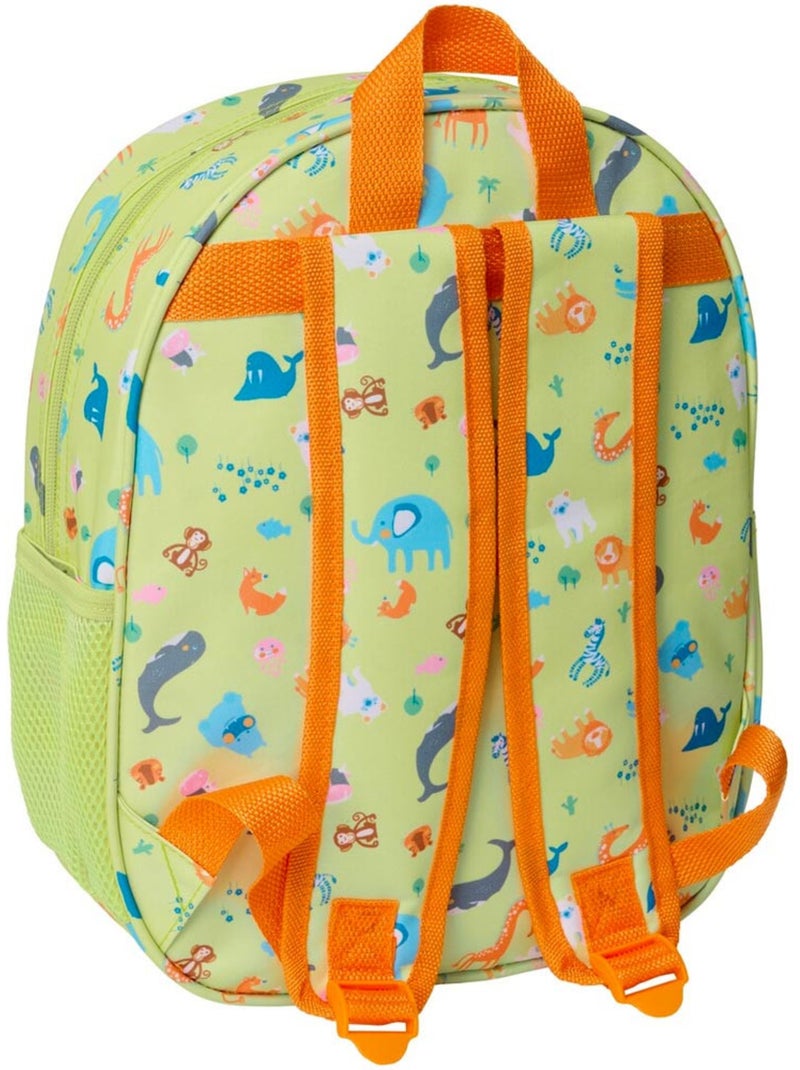 Mochila infantil 3d león y sabana cmp estampado en relieve 33 x 27 x 10 cm Verde - Kiabi