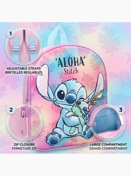 Mochila infantil 3D Stitch Simply Special Aloha 795-00307 - Kiabi