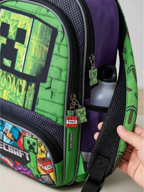 Mochila infantil 8l con portabotellas minecraft - Kiabi Mochila infantil 8l con portabotellas minecraft - Kiabi