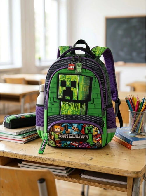 Mochila infantil 8l con portabotellas minecraft - Kiabi Mochila infantil 8l con portabotellas minecraft - Kiabi