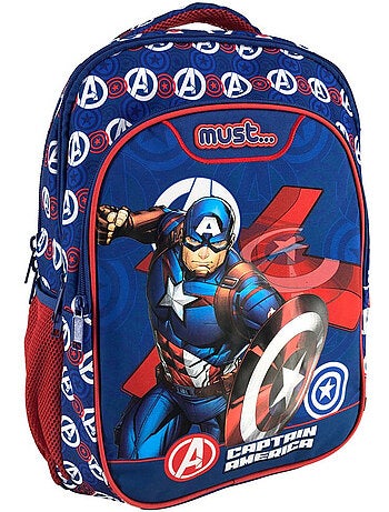 Mochila infantil captain america avengers 43 cm de poliéster