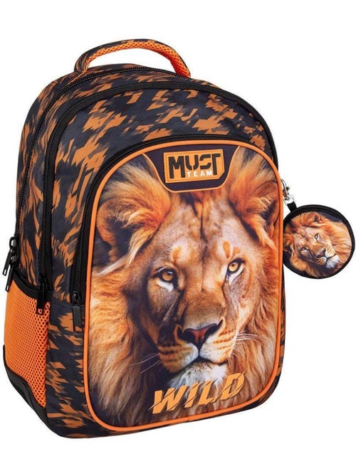 Mochila infantil cmp must lion wild 43 cm 2 compartimentos con cremallera - Kiabi Mochila infantil cmp must lion wild 43 cm 2 compartimentos con cremallera - Kiabi
