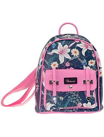 Mochila infantil cmp tesoro 25 cm floral azul marino oscuro negro