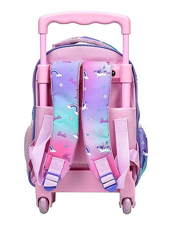 Mochila infantil con ruedas - unicornio barbie - compacta