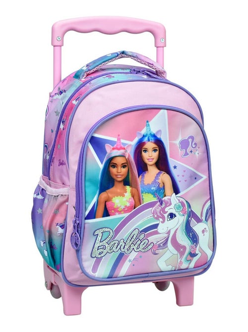 Mochila infantil con ruedas - unicornio barbie - compacta - Kiabi
