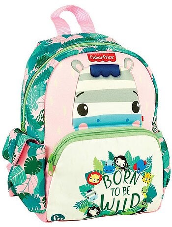 Mochila infantil de cebra en tejido suave fisher-price