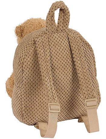 Mochila infantil de peluche con osito extraíble safta