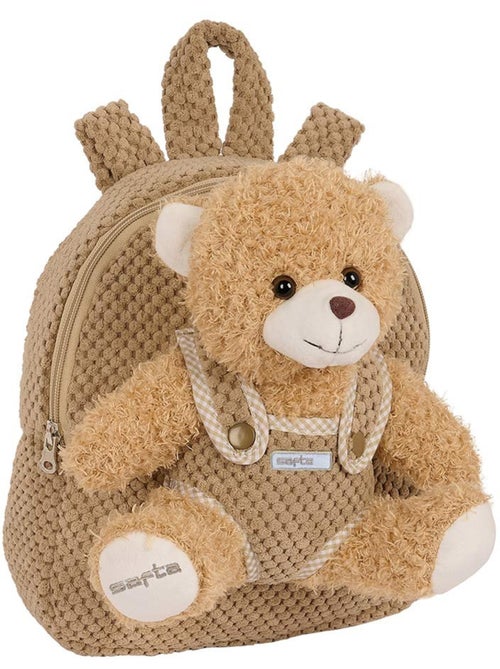Mochila infantil de peluche con osito extraíble safta - Kiabi Mochila infantil de peluche con osito extraíble safta - Kiabi