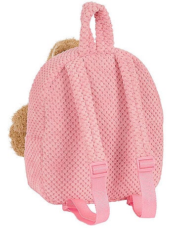 Mochila infantil de peluche con osito extraíble safta