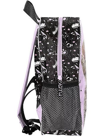 Mochila infantil de poliéster estampado gato 3d meow