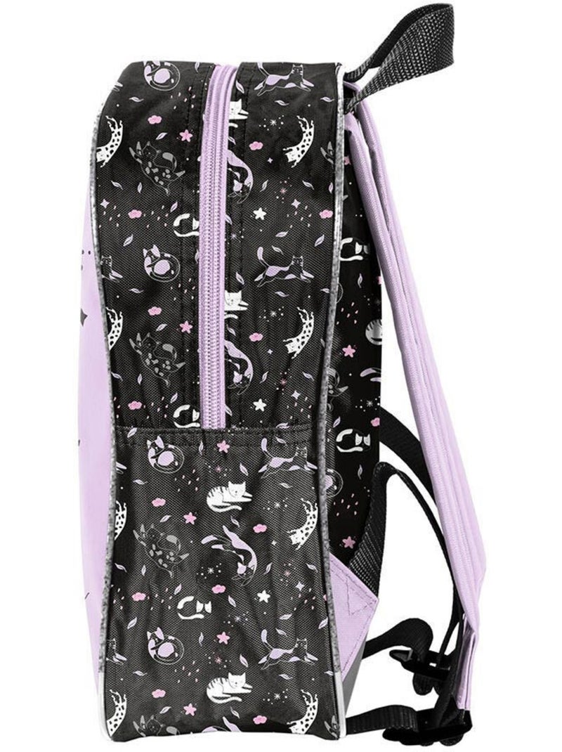 Mochila infantil de poliéster estampado gato 3d meow Negro - Kiabi