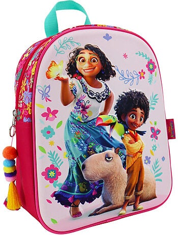 Mochila infantil disney encanto estampado flores 3d