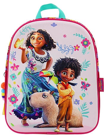 Mochila infantil disney encanto estampado flores 3d