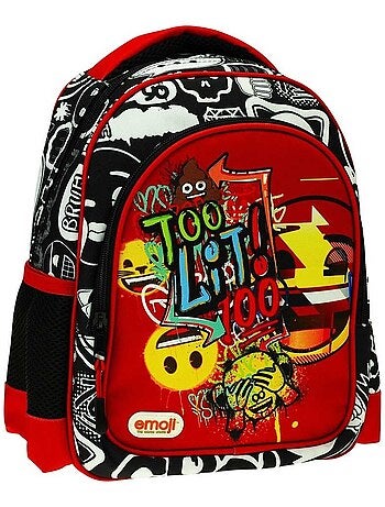 Mochila infantil emoji con espalda acolchada 30 cm