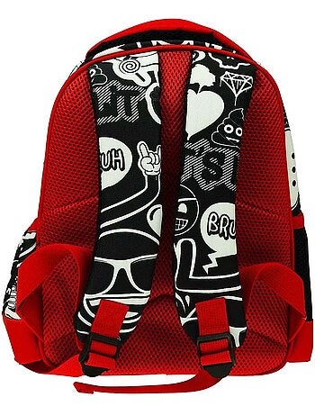 Mochila infantil emoji con espalda acolchada 30 cm