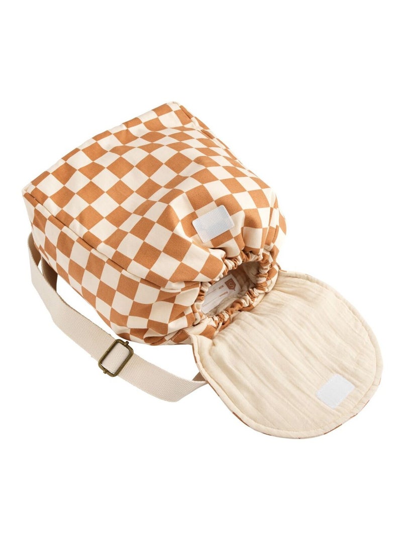 Mochila infantil en algodón con estampado - SAUTHON Marrón caramelo - Kiabi